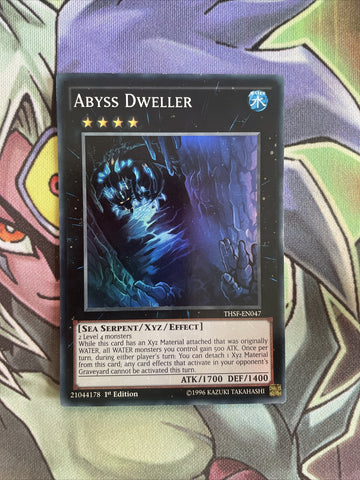 THSF-EN047 Abyss Dweller Super Rare 1st Edition NM Yugioh Card