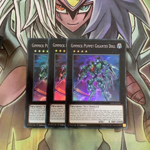 LED5-EN034 x3 Gimmick Puppet Gigantes Doll Super Rare Excellent Condition Yugioh