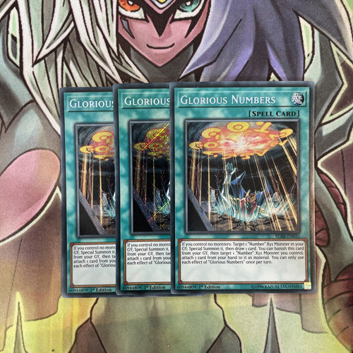 BLRR-EN035 x3 Glorious Numbers Secret Rare Excellent Condition Yugioh