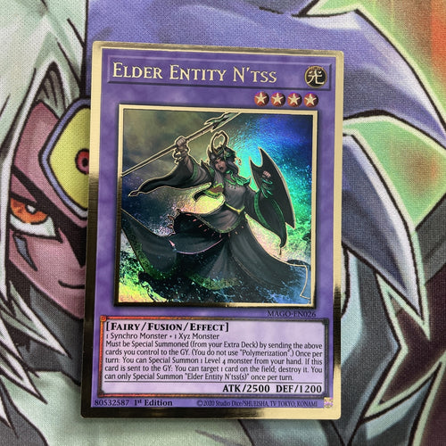 MAGO-EN026 Elder Entity N'tss Premium Gold 1st Edition NM Yugioh Card