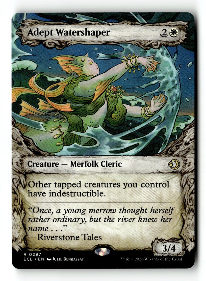 MTG Adept Watershaper (Showcase) Lorwyn Eclipsed LP Magic The Gathering