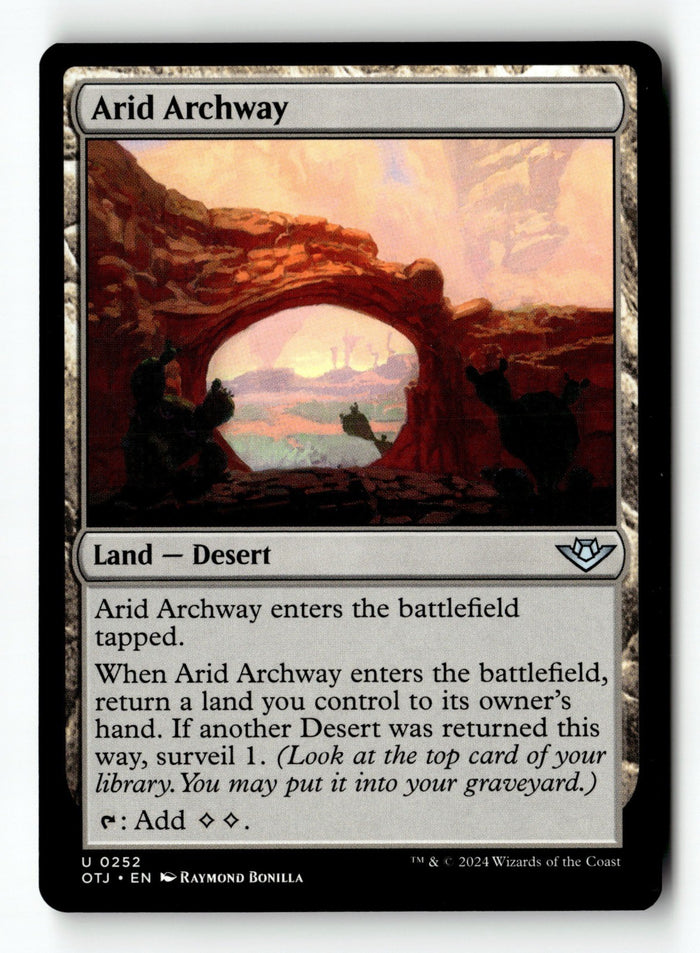 MTG Arid Archway Outlaws of Thunder Junction LP Magic The Gathering