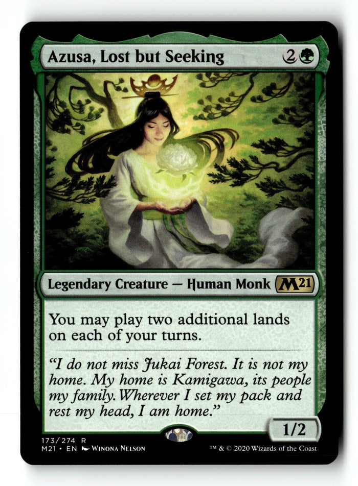 MTG Azusa, Lost but Seeking Core Set 2021 LP Magic The Gathering