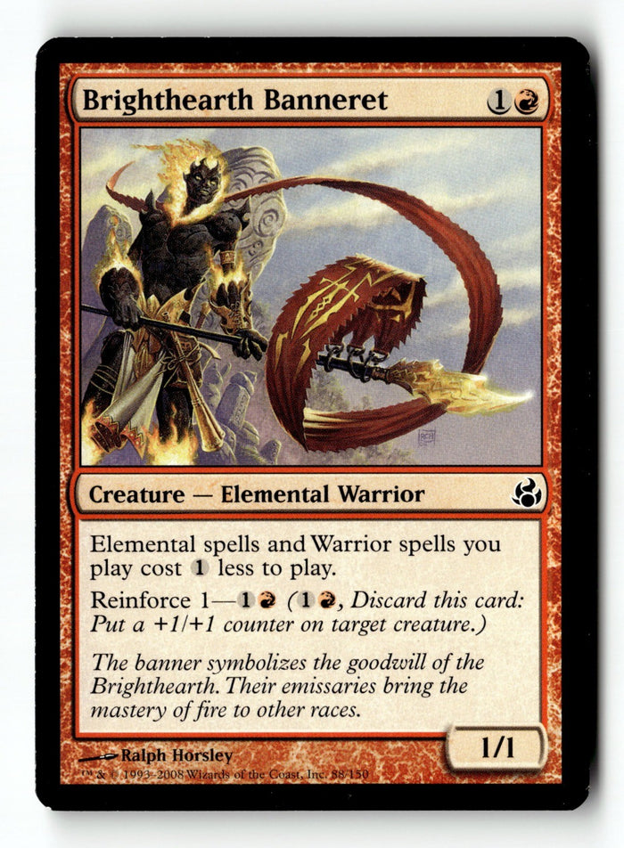 MTG Brighthearth Banneret Morningtide LP Magic The Gathering