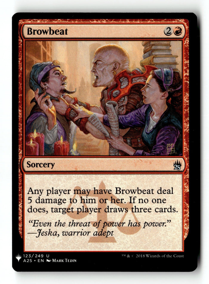 MTG Browbeat Masters 25 LP Magic The Gathering