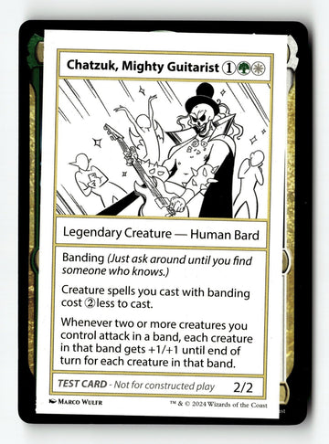 MTG Chatzuk, Mighty Guitarist Mystery Booster 2 Playtest Cards LP MTG