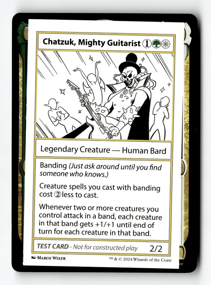 MTG Chatzuk, Mighty Guitarist Mystery Booster 2 Playtest Cards LP MTG