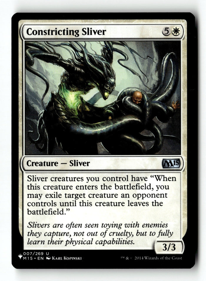 MTG Constricting Sliver Magic 2015 (M15) LP Magic The Gathering