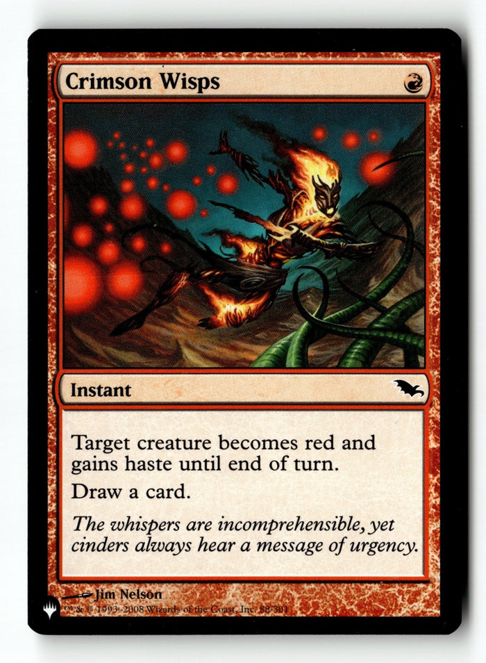 MTG Crimson Wisps Shadowmoor LP Magic The Gathering