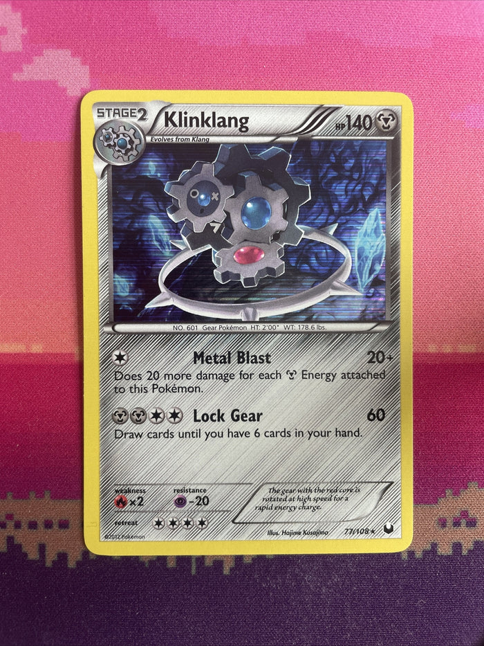 Pokemon Card Klinklang Dark Explorers Holo Rare 77/108 Near Mint