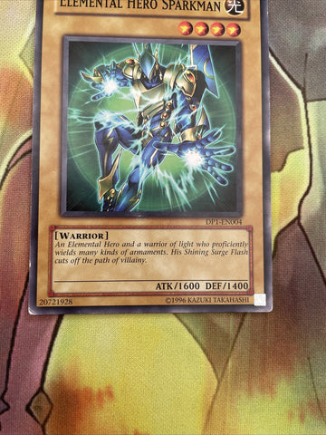 DP1-EN004 Yugioh Elemental Hero Sparkman Card (back)