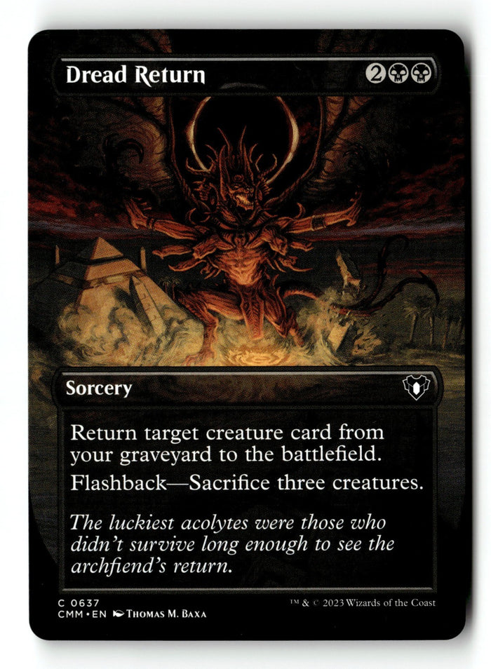 MTG Dread Return (Borderless) Commander Masters LP Magic The Gathering