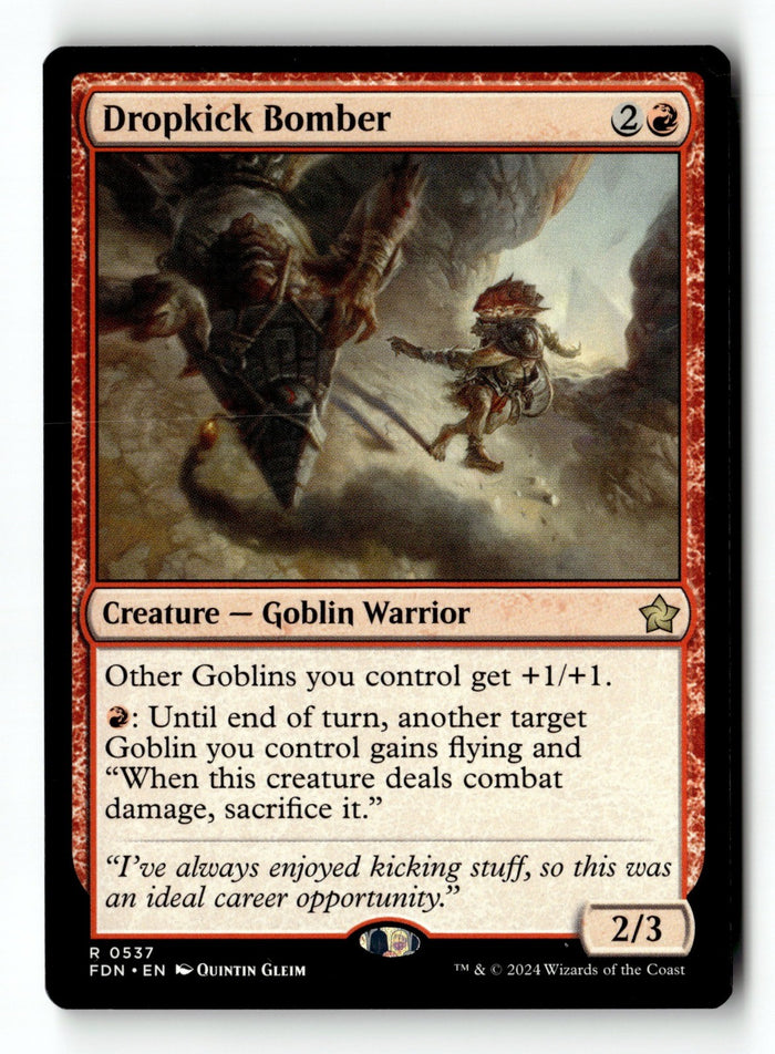 MTG Dropkick Bomber Foundations LP Magic The Gathering