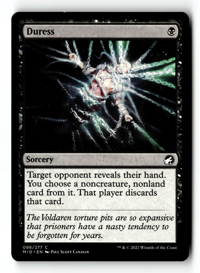 MTG Duress Innistrad: Midnight Hunt LP Magic The Gathering