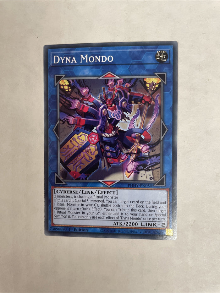 PHHY-EN050 Dyna Mondo Single 1st Edition YuGiOh Cards