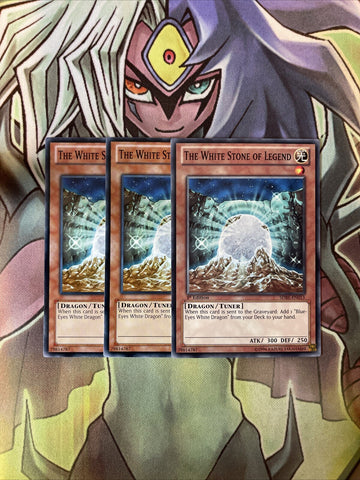 SDBE-EN013 x3 The White Stone of Legend Common Excellent Condition Yugioh