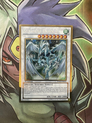 PGLD-EN076 Stardust Dragon Gold Rare 1st Edition NM Yugioh Card