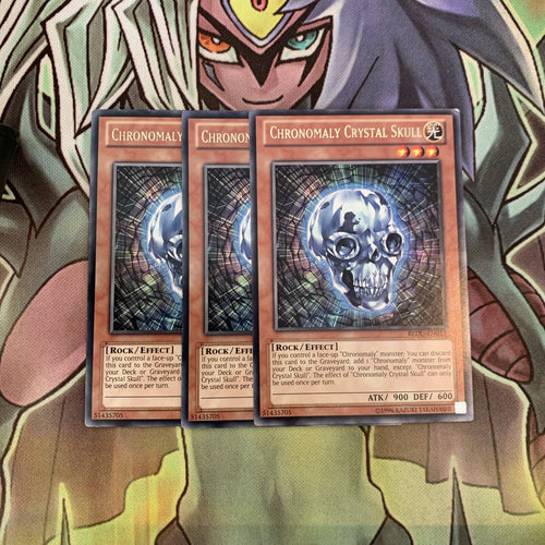 REDU-EN013 x3 Chronomaly Crystal Skull Rare Excellent Condition Yugioh