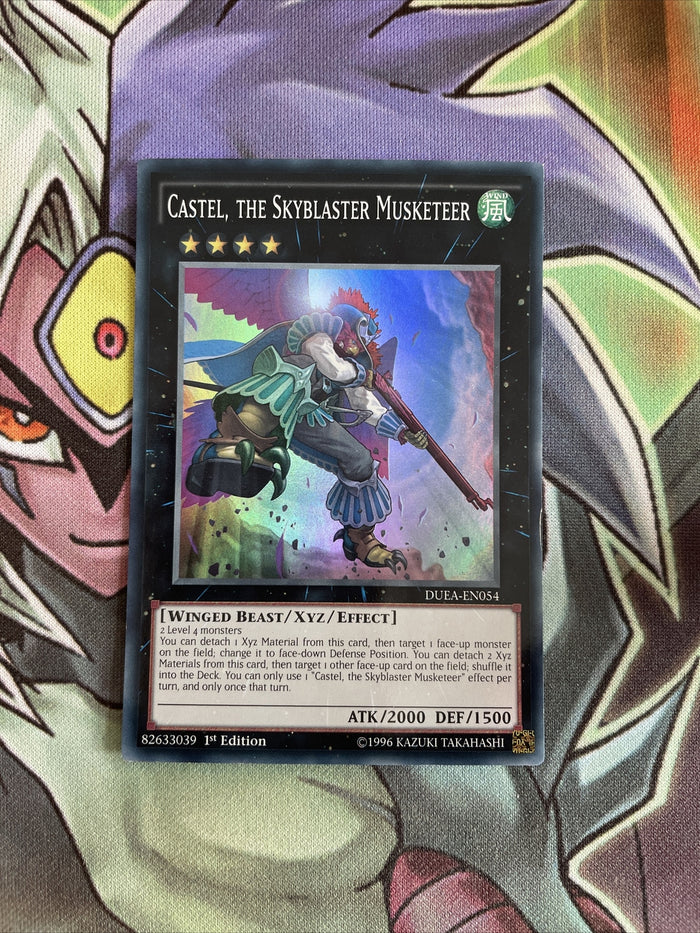 DUEA-EN054 Castel, The Skyblaster Muskteer Super 1st Edition NM Yugioh Card
