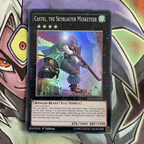DUEA-EN054 Castel, The Skyblaster Muskteer Super 1st Edition NM Yugioh Card