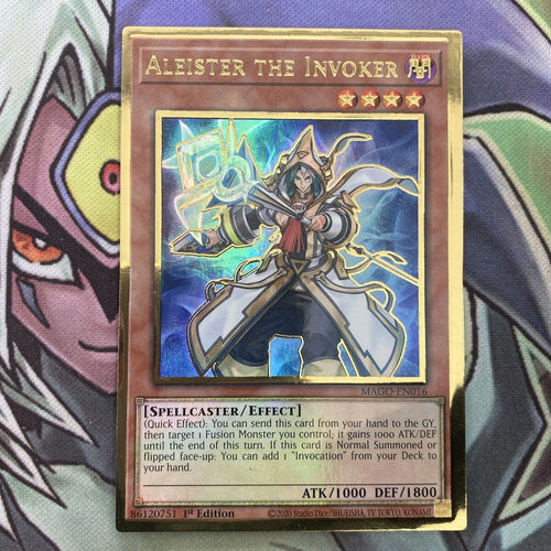 MAGO-EN016 Aleister the Invoker Gold Rare 1st Edition NM Yugioh Card