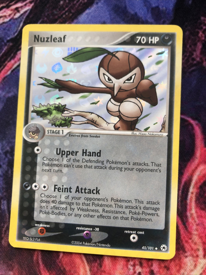 Pokemon Card Nuzleaf EX Hidden Legends Revere Holo 45/101 Near Mint