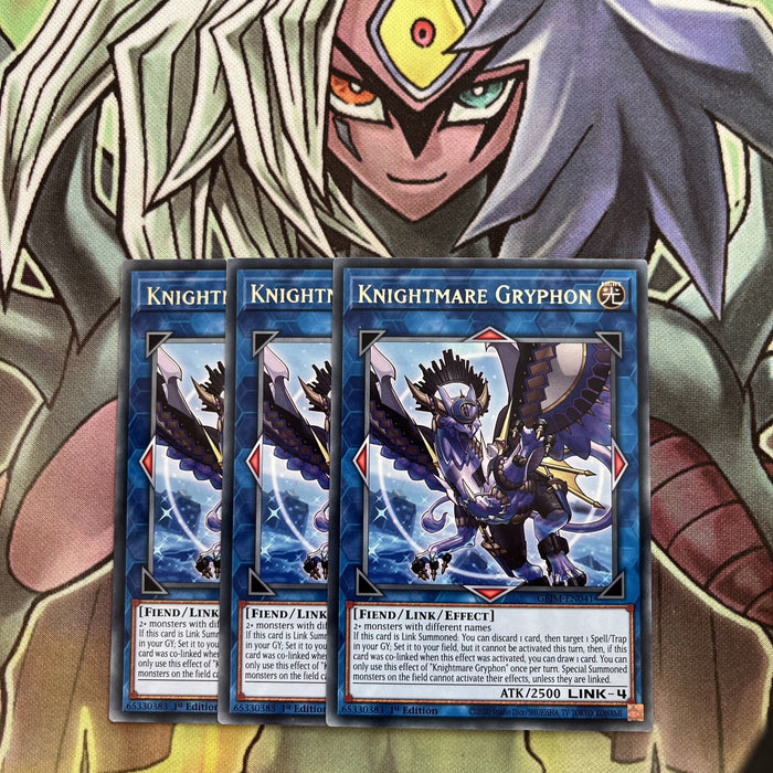 GEIM-EN041 x3 Knightmare Gryphon Rare Excellent Condition Yugioh