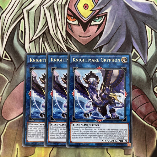 GEIM-EN041 x3 Knightmare Gryphon Rare Excellent Condition Yugioh