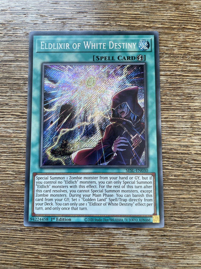 SESL-EN030 ELDLIXIR OF WHITE DESTINY Secret Rare 1st Edition YuGiOh Card