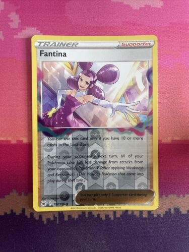 Pokemon Card Fantina Lost Origin Reverse Holo Uncommon 157/196 Near Mint