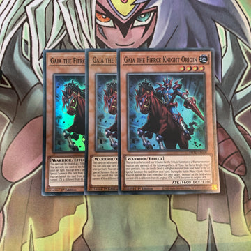 ROTD-EN000 x3 Gaia the Fierce Knight Origin Super Excellent Condition Yugioh
