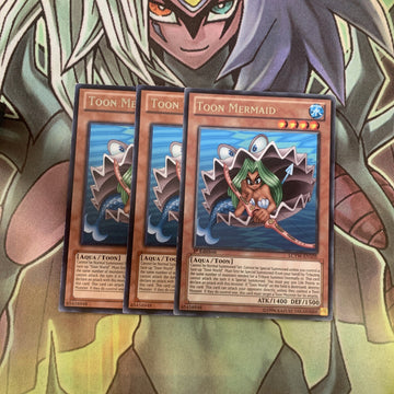 LCYW-EN105 x3 Toon Mermaid Rare Excellent Condition Yugioh