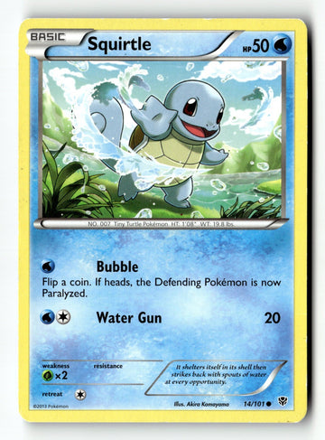 Pokemon Card Squirtle LP Plasma Blast 14/101