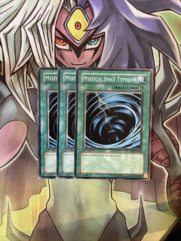 SD6-EN018 x3 Mystical Space Typhoon Common Excellent Condition Yugioh