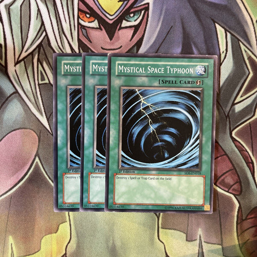 SD6-EN018 x3 Mystical Space Typhoon Common Excellent Condition Yugioh
