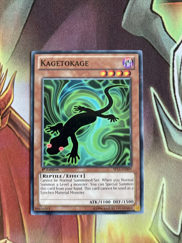 SP13-EN009 Kagetokage | 1st Edition Starfoil Card YuGiOh Trading Card Game TCG