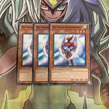 LCGX-EN021 x3 Neo-Spacian Air Hummingbird Common Excellent Condition Yugioh