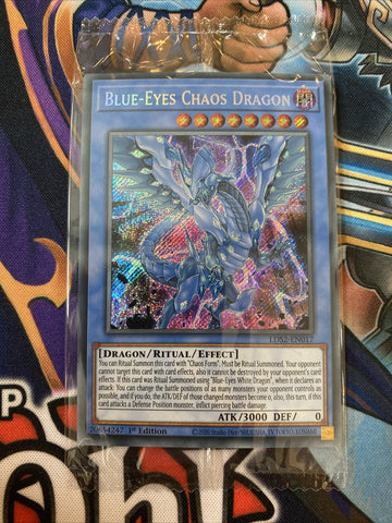 YUGIOH Blue-Eyes Chaos Dragon LDS2-EN017  1st Edition Secret Rare SEALED