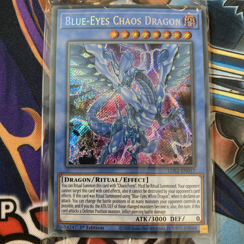 YUGIOH Blue-Eyes Chaos Dragon LDS2-EN017  1st Edition Secret Rare SEALED
