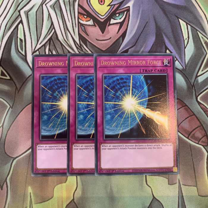 MAGO-EN097 x3 Drowning Mirror Force Rare Excellent Condition Yugioh