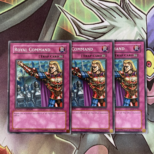 GLD1-EN042 x3 Royal Command Common Playset Yugioh