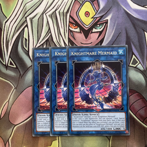 FLOD-EN043 x3 Knightmare Mermaid Rare Excellent Condition Yugioh