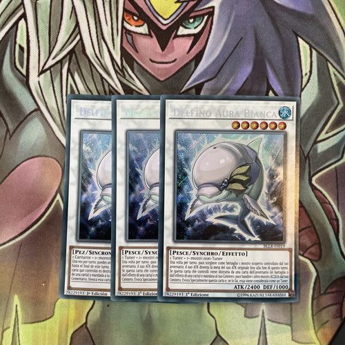 BLLR-EN019 x3 White Aura Dolphin Foreign Secret Rare Excellent Condition Yugioh