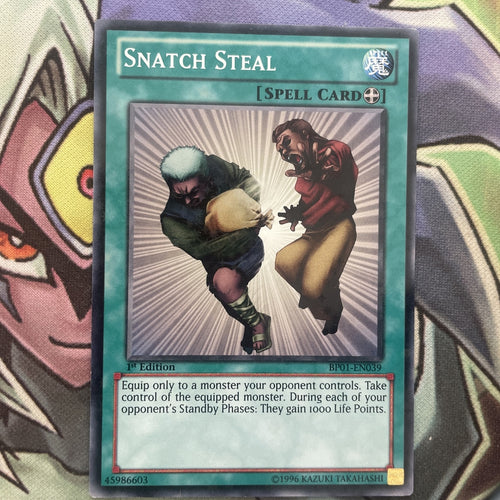 BP01-EN039 Snatch Steal Starfoil Rare 1st Edition NM Yugioh Card