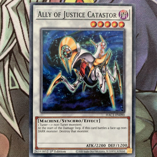 HAC1-EN090 Ally Of Justice Catastor Duel Terminal 1st Edition NM Yugioh Card