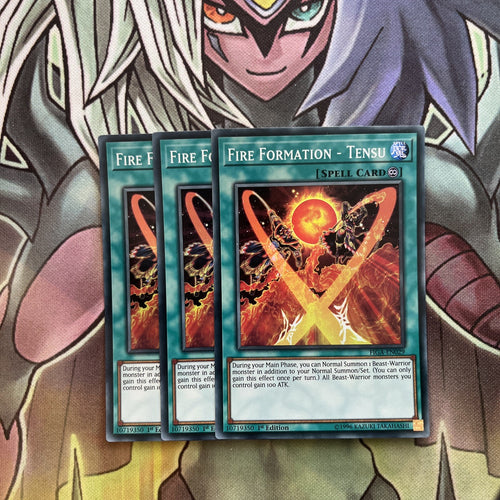 FIGA-EN029 x3 Fire Formation - Tensu Super Rare Excellent Condition Yugioh