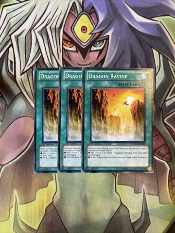 SDDL-EN021 x3 Dragon Ravine Common Excellent Condition Yugioh