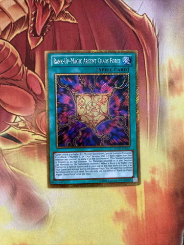 PGLD-EN027 RANK-UP-MAGIC ARGENT CHAOS FORCE Secret Gold Rare YuGiOh Card