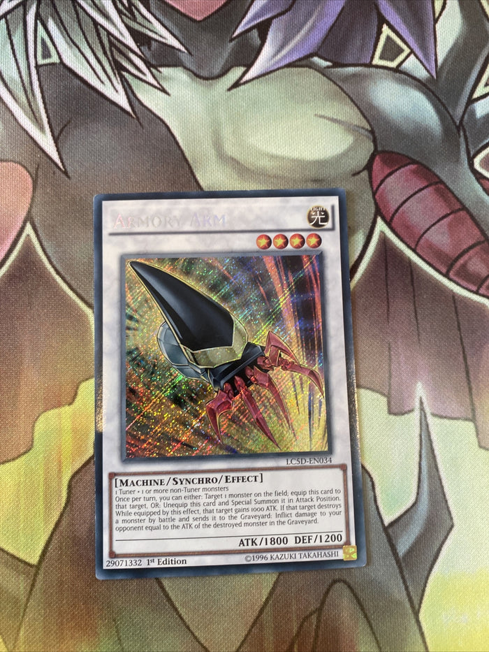 LC5D-EN034 Armory Arm Secret Rare 1st Edition Yugioh Card