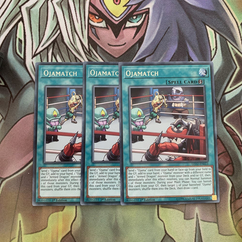 LED2-EN023 x3 Ojamatch Rare Excellent Condition Yugioh
